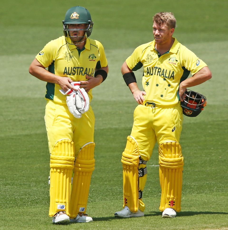 David Warner - "I think any team that comes up against us and sees myself and Finchy up the top, with Smith and Clarke to come in, and then you see Maxwell, Watson, Faulkner, Haddin - we could finish off very well like we did the other day"