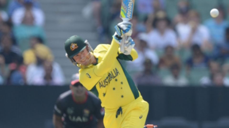 Michael Clarke hits through midwicket enroute his half-century