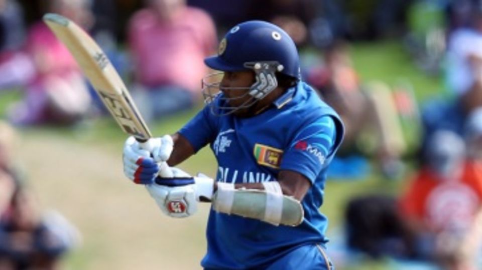 Mahela Jayawardene guides one down to third man