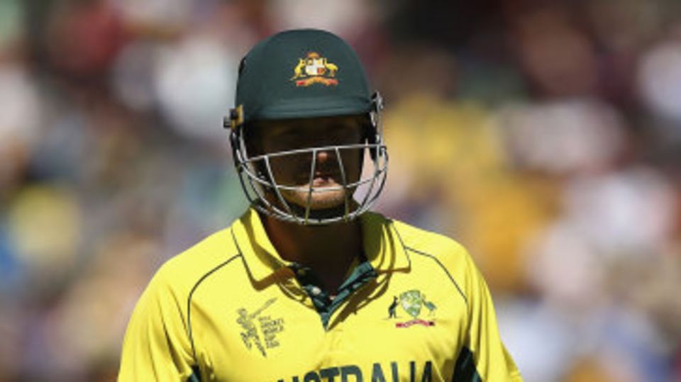 Shane Watson trudges off after his first-ball duck