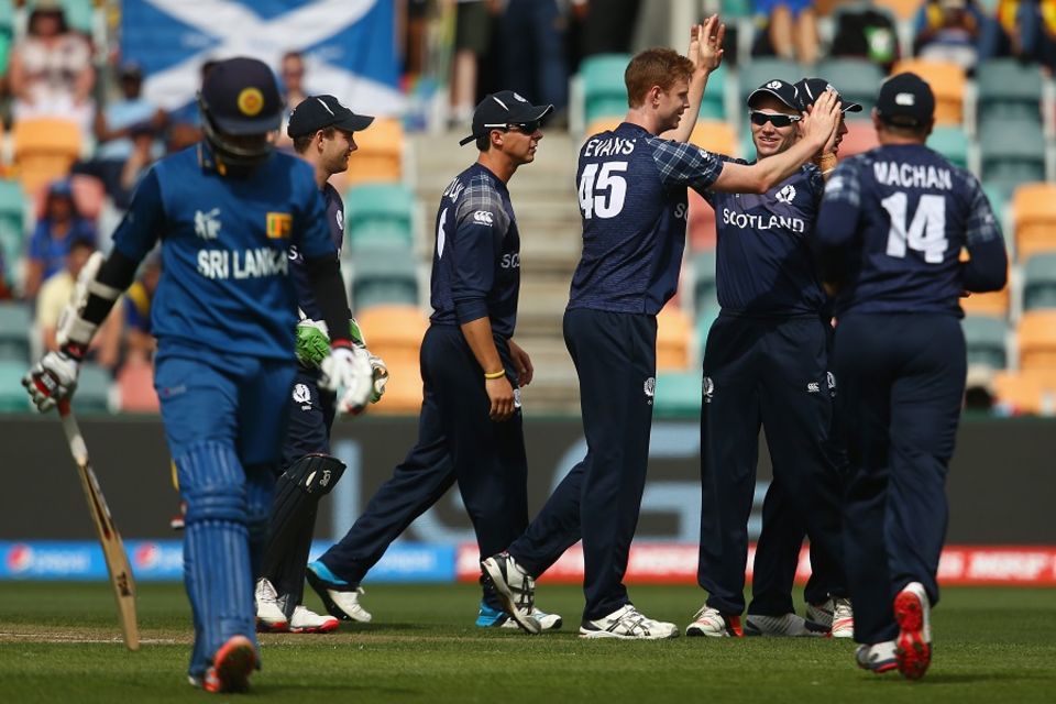Scotland begun well after Sri Lanka opted to bat, Alasdair Evans inducing opener Lahiru Thirimanne to edge one to the slip cordon in the sixth over