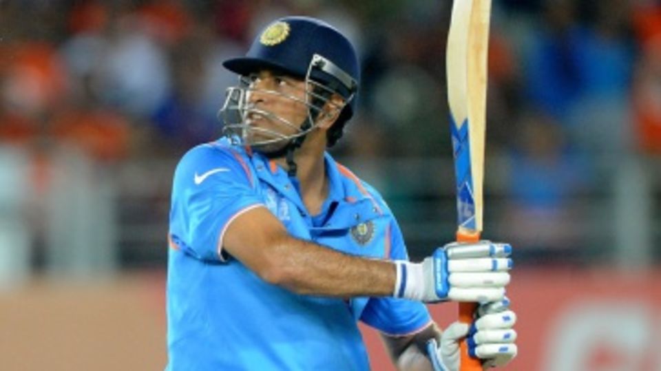Dhoni finished the chase with a pulled six