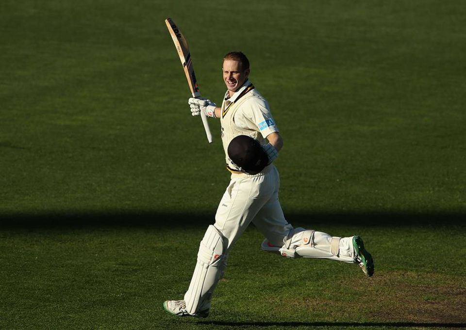 Adam Voges finished the day with his sixth hundred of the Sheffield Shield season