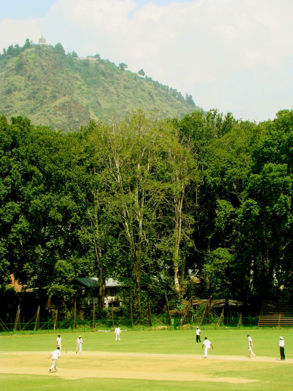 A district selection trial match at the Sher-i-Kashmir a month before the floods turned the ground into a lake