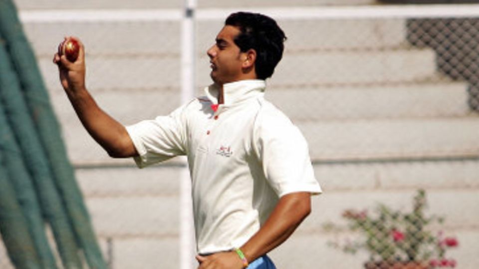 Abid Nabi bowls at the nets
