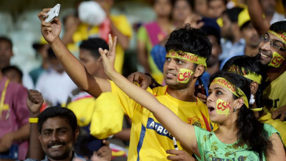 Fans capture the moment as the IPL returned to the MA Chidambaram Stadium after two years