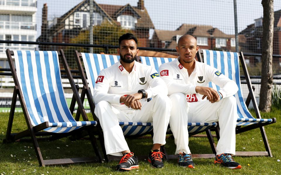 The Brighton boys: Ajmal Shahzad and Mills were welcomed by Sussex after being discarded by their previous clubs