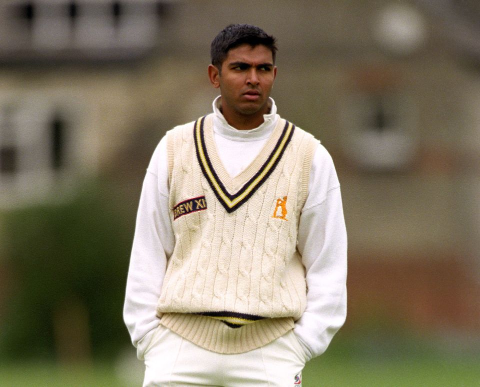 Wasim Khan in Warwickshire colours in 1996