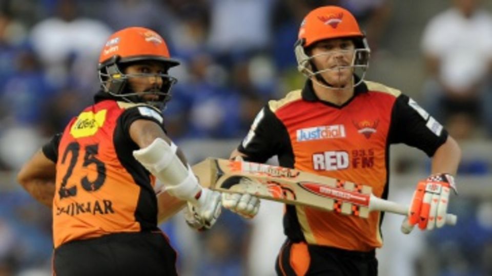 Shikhar Dhawan and David Warner added 45 together