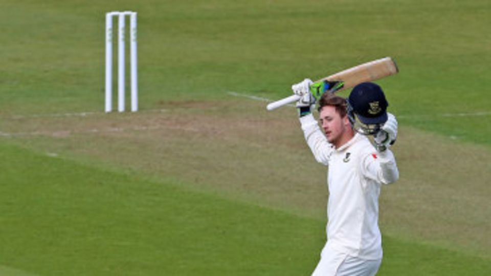 Oliver Robinson scored a remarkable century on his first-class debut