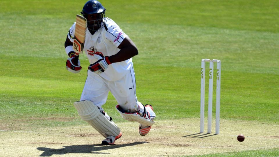 Michael Carberry was given a standing ovation as he left the crease