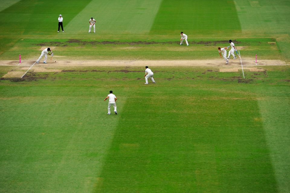 Batting outside the crease in Australia: "Before the opposition can bowl to you in those areas, you already stand there and make them bowl towards you rather than you fishing for the ball"