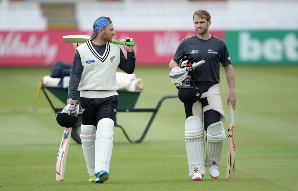 Brendon McCullum and Kane Williamson only arrived in England a few days before the Test
