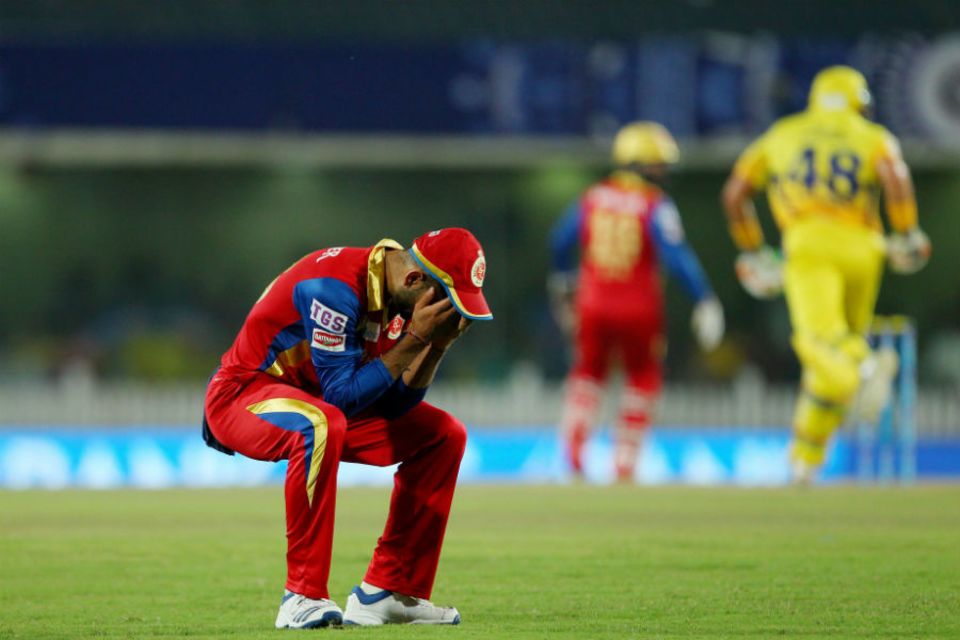 Too late, Virat Kohli realised his team's prospects were like the chair he was sitting on: imaginary