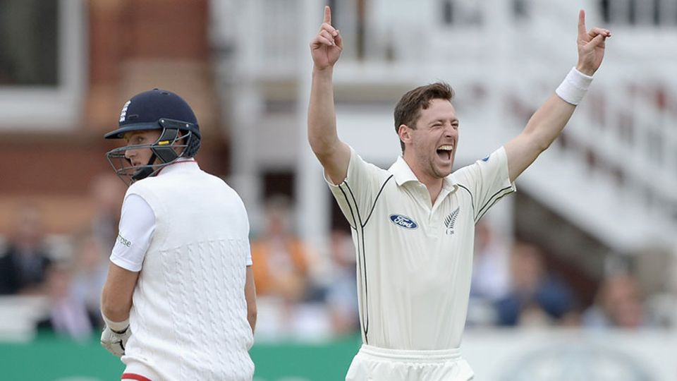 Eventually Matt Henry did strike and Root fell caught at long leg to fall short when looking dead set for a century for the second time in the match