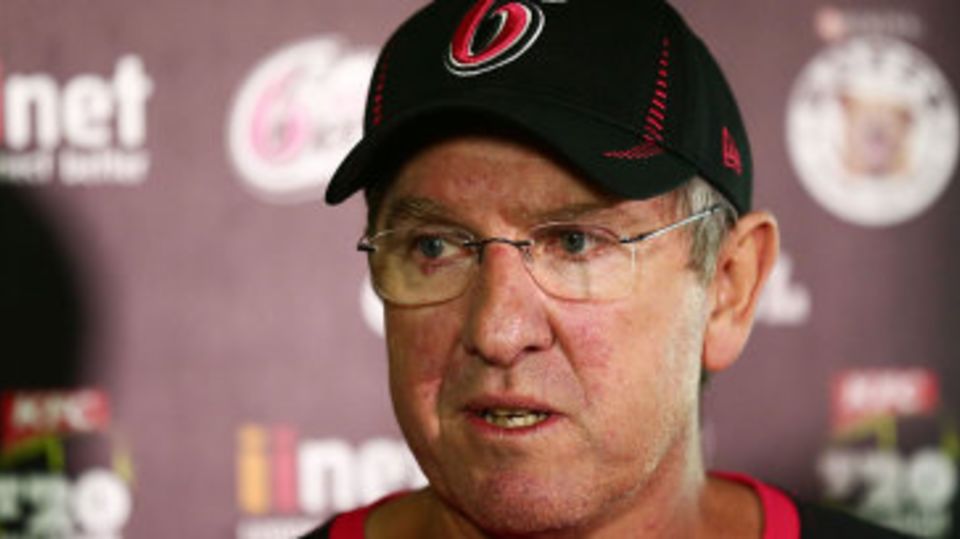 Trevor Bayliss chats with the media