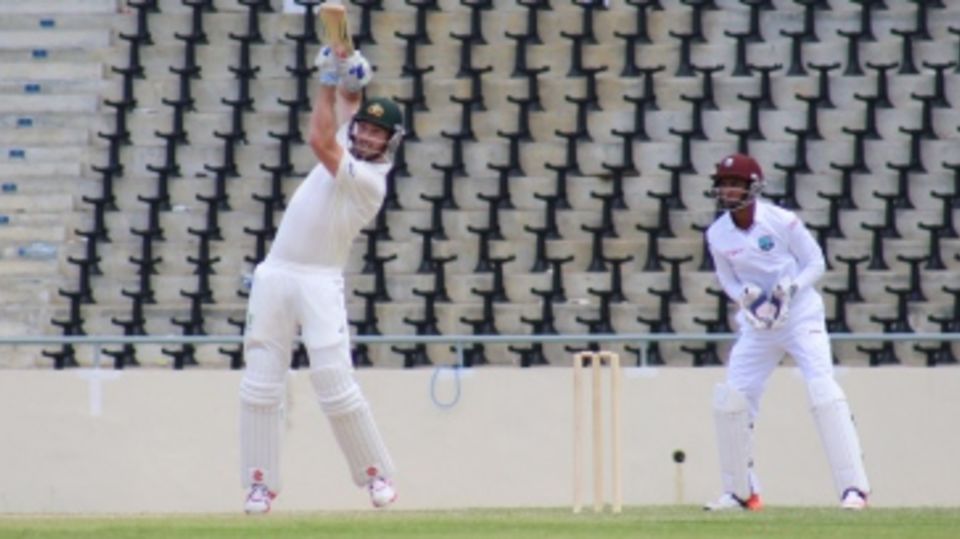 Shaun Marsh goes over the top during his century