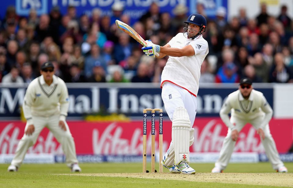 Alastair Cook helped give England a solid start after the morning mayhem
