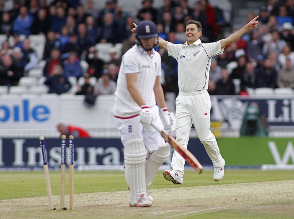 Trent Boult removed Gary Ballance in the first over with the second new ball