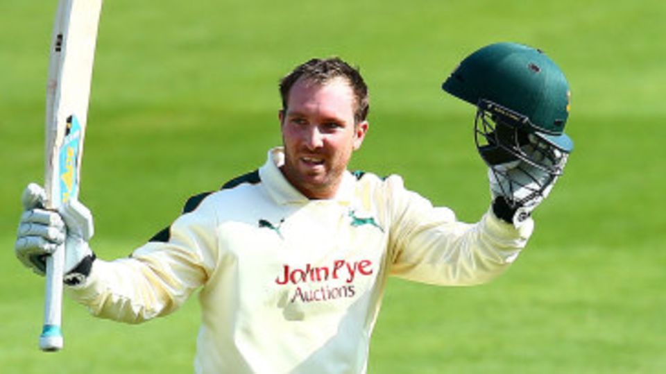 Brendan Taylor celebrates his century on his Championship debut