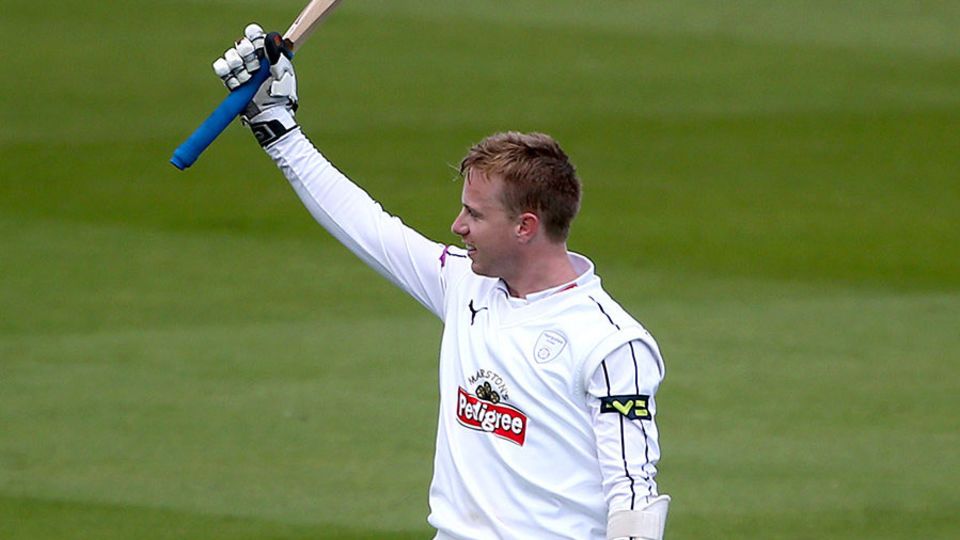 Adam Wheater's century gave Hampshire control before Fidel Edwards rounded off a satisfying day