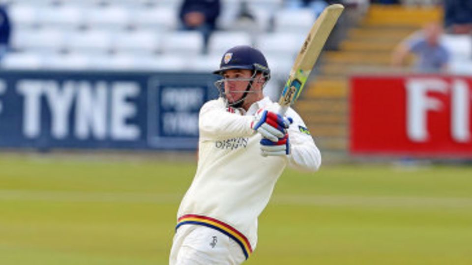 John Hastings biffed a half-century to help set a testing target