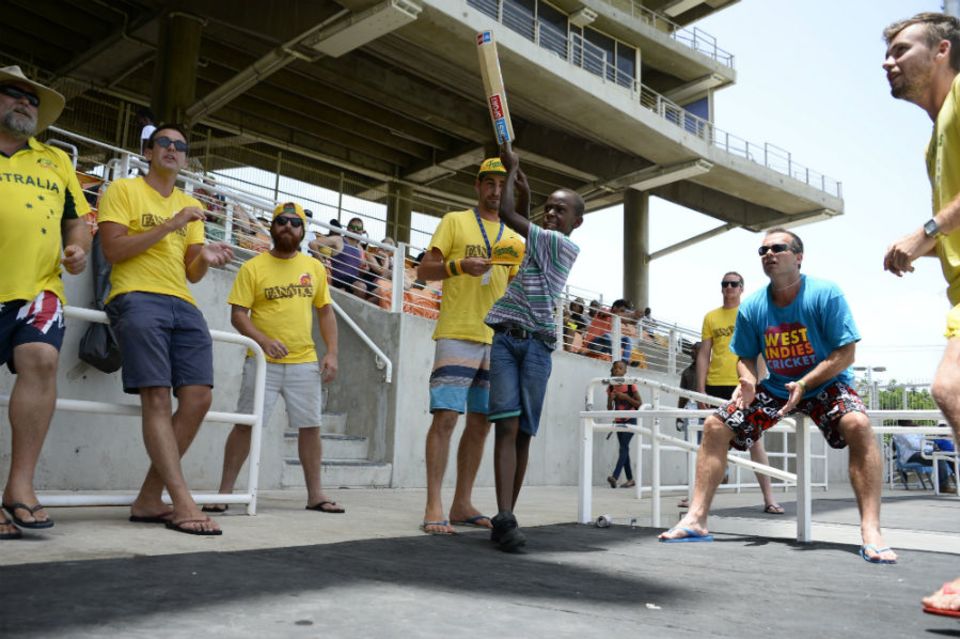 At times, the action was more competitive in games staged in the stands than the one on the field at Sabina Park