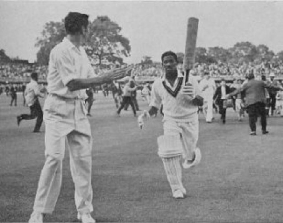 Basil Butcher ends the third day unbeaten on 129