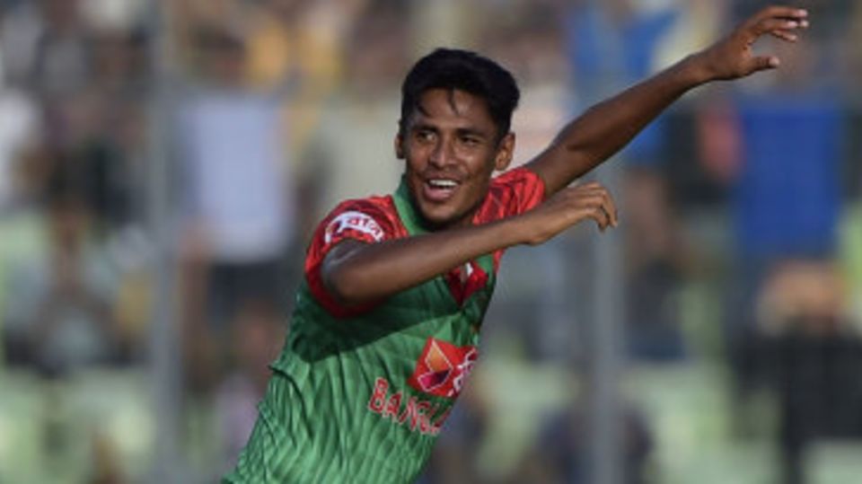 Mustafizur Rahman took two wickets in the 40th over