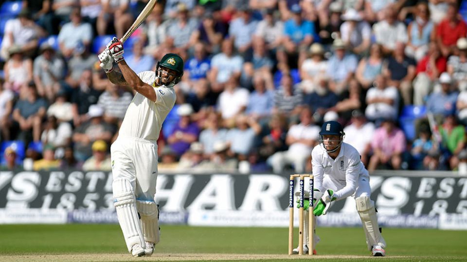 Mitchell Johnson held England up with a strong 77, which showed up some of Australia's top-order batting