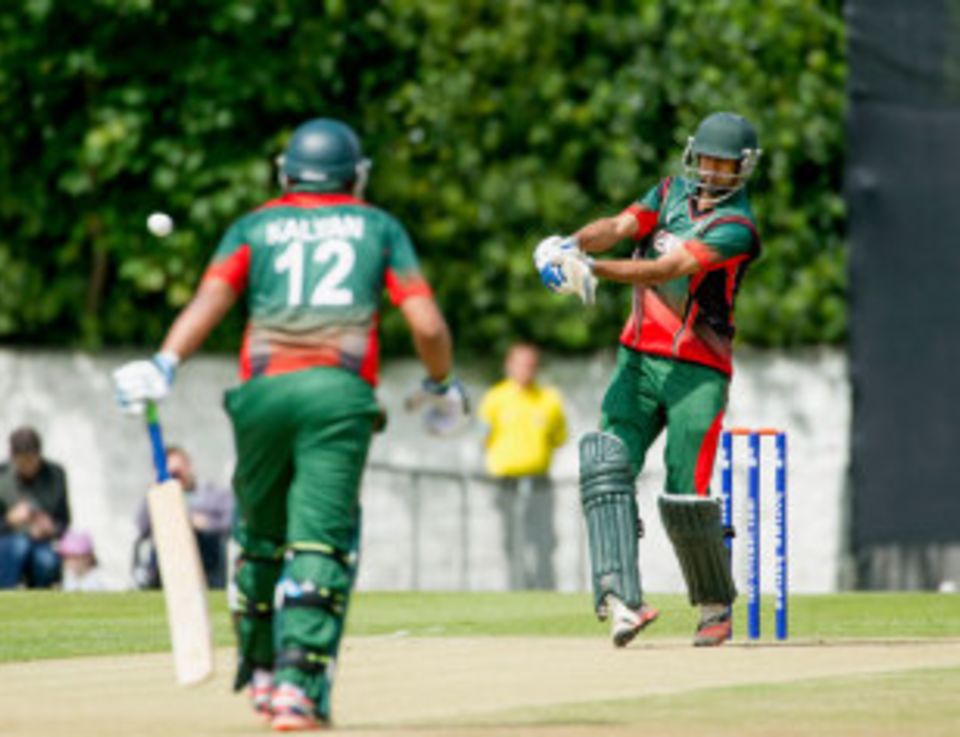 Irfan Karim in action during the World T20 qualifiers earlier this year