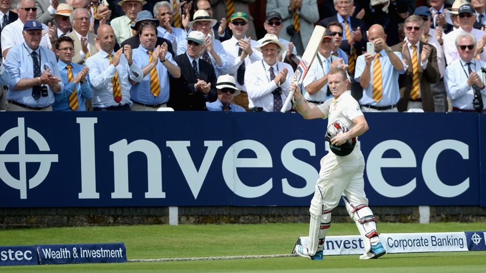 He was eventually dismissed for 173 and left to a standing ovation