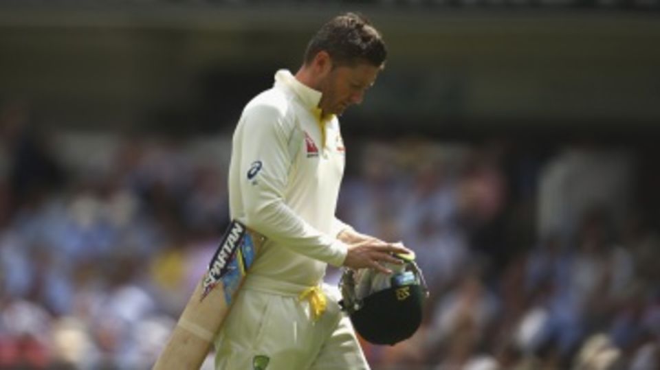 Michael Clarke was dismissed for 7
