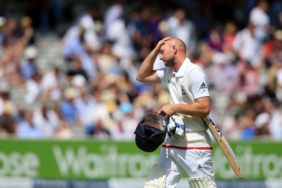 England were set 509 to win and the openers survived a ten-minute spell before lunch. But Adam Lyth again fell caught behind for a single-figure score shortly after the resumption