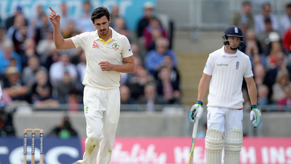 ... but he then chased a wide one from Mitchell Starc to be caught behind