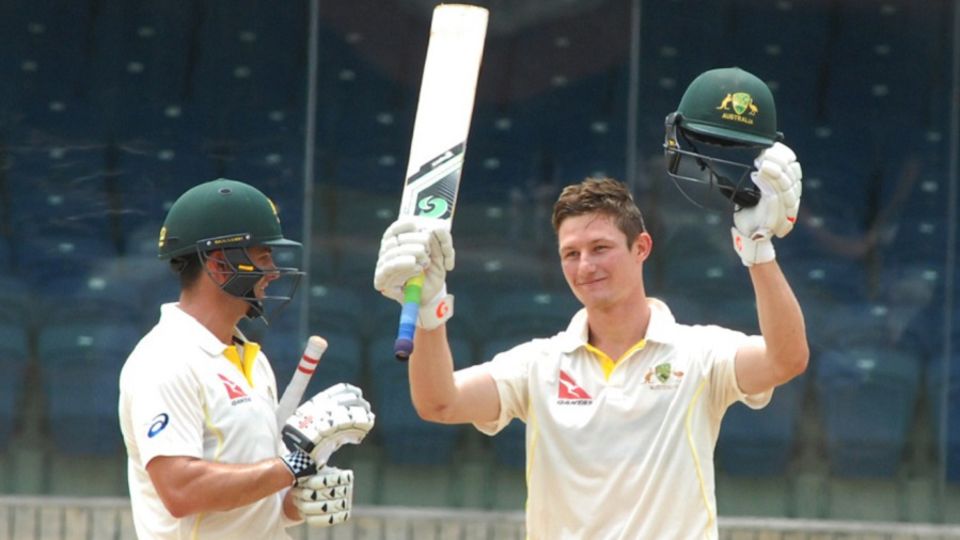 Cameron Bancroft (right) had worked with Sridharan Sriram during Australia A's tour of India