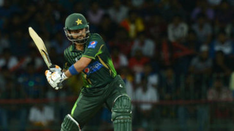 Ahmed Shehzad lines up a big shot