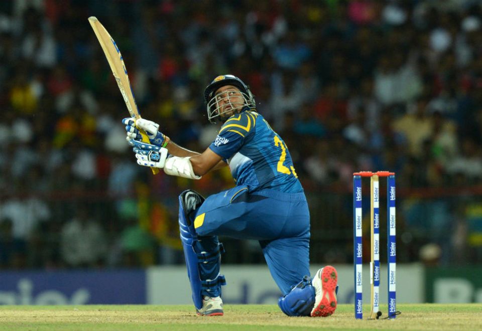 Tillakaratne Dilshan was next to go, edging Sohail Tanvir to the wicketkeeper in the second over, leaving Sri Lanka on 13 for 2