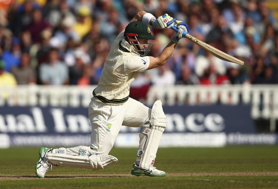 It was only Peter Nevill after that for Australia who batted with the tail to save them from an innings defeat and end the day on 168 for 7, for a thin lead of 23, with a gritty unbeaten innings of 37