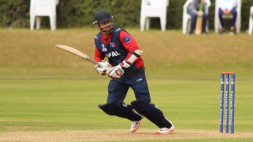Sharad Vesawkar clips it through the leg side