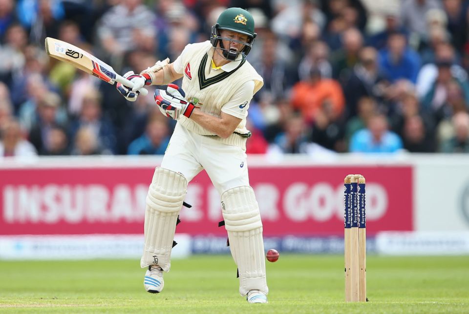 Chris Rogers looked to hunker down at Edgbaston