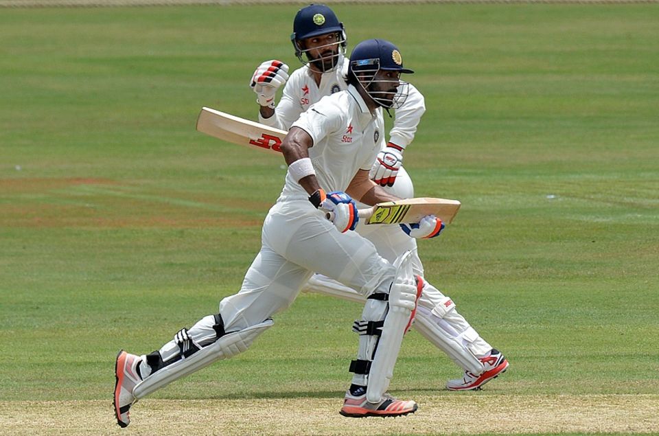 Dhawan and M Vijay calmed Rahul's nerves after he had managed only 3 and 1 on debut