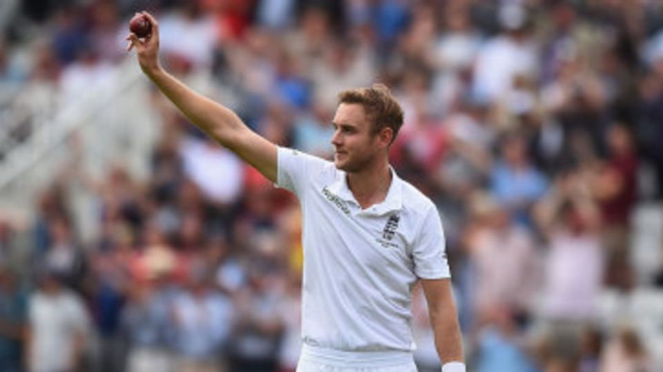 Stuart Broad salutes his turbo-charged five-wicket haul