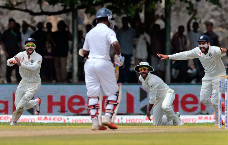 Ishant Sharma and Varun Aaron got a wicket each with well-directed short balls to cut the hosts down to 15 for 2.