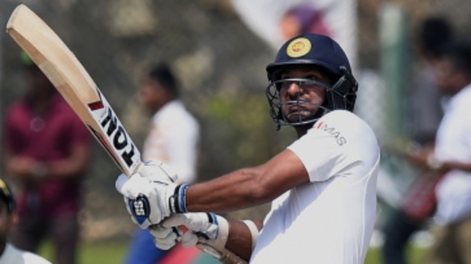 Kumar Sangakkara plays the pull