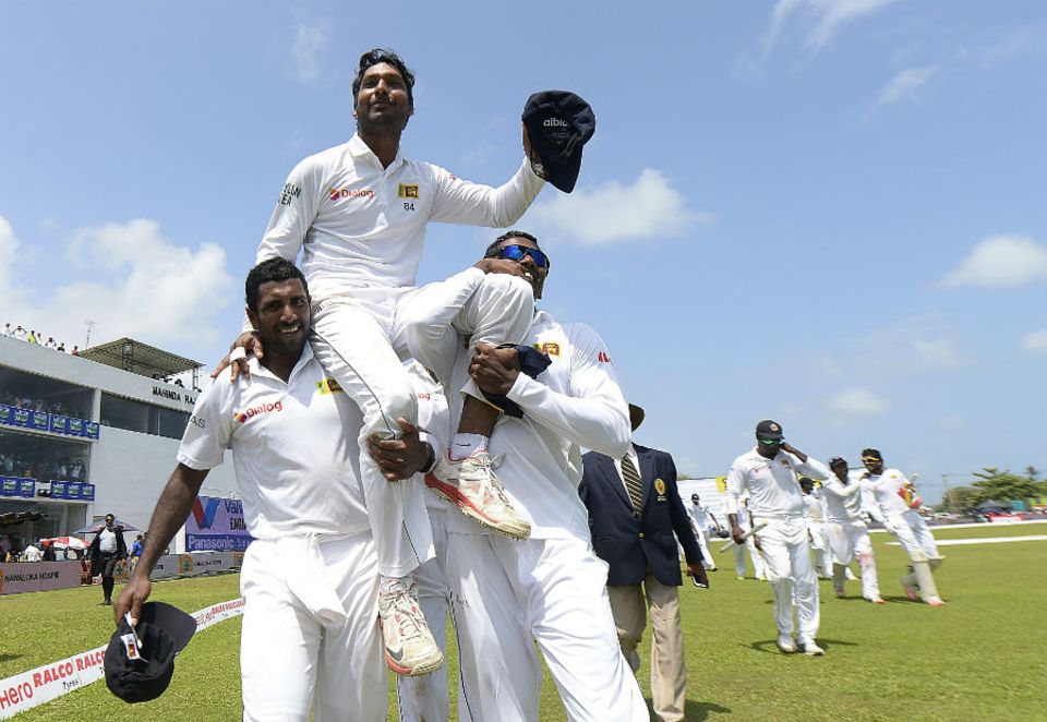 Kumar Sangakkara is assured to finish with a Test batting average north of 57