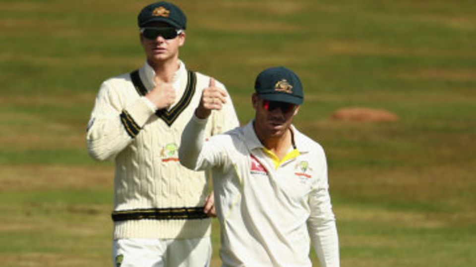 Steven Smith and David Warner took the field as captain and vice-captain
