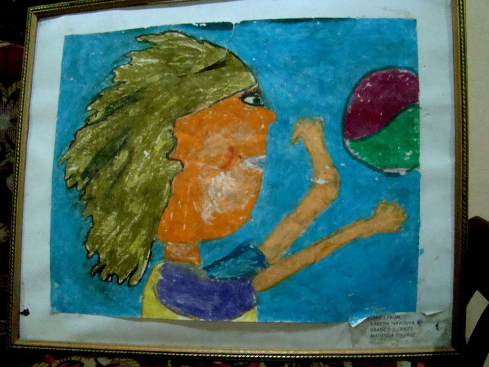 Guess which Sri Lankan star is the subject of this portrait by a Rathgama schoolkid?
