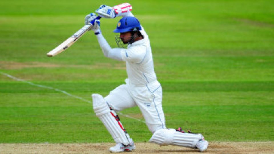 Kumar Sangakkara drives