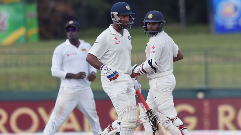 Rangana Herath ended the 104-run eighth-wicket stand when he had Mishra stumped for 59. Rain interrupted soon after, bringing a premature end to the day's play with India at 292 for 8